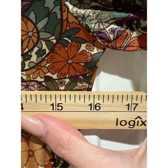 NWOT Suncoo Paris Chama Floral 70’s Inspired Bohemian Lined Swing Dress Size XS - Picture 10 of 16